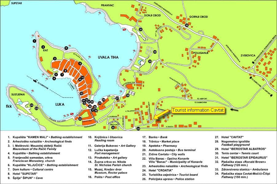 carte de cavtat, croatie 