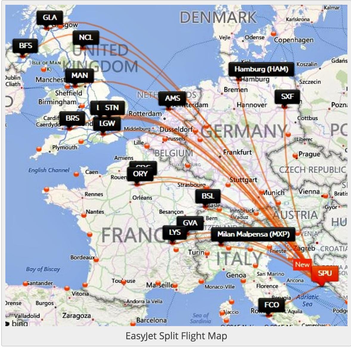 croatia airlines destinations carte