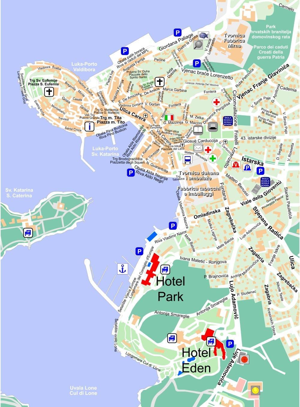 carte de rovinj, croatie