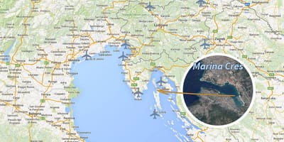 Cres carte de la croatie