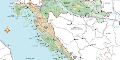 La croatie stations balnéaires de la carte