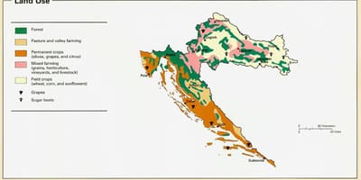 Carte de la croatie climat