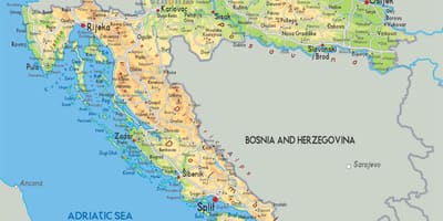 Carte de la croatie de la rivière