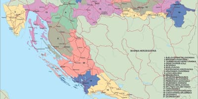 Carte de la croatie carte de vecteur