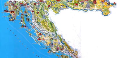 La croatie lieux à visiter, carte