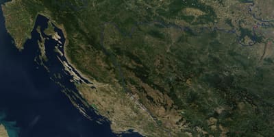 Carte de la croatie par satellite