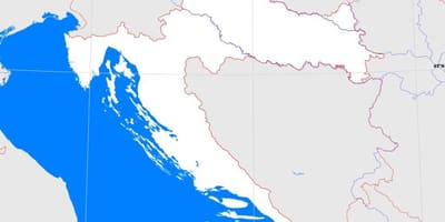 Carte de contour de la croatie