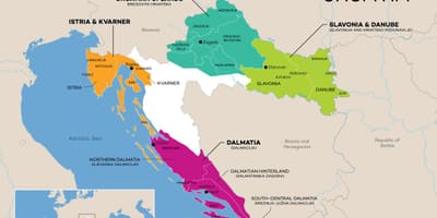 Carte de la croatie caves
