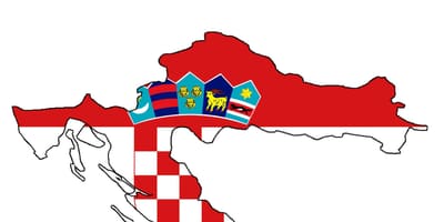 La croatie carte drapeau