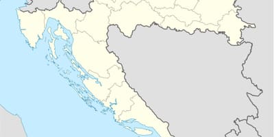 Carte de la croatie en mode hors connexion