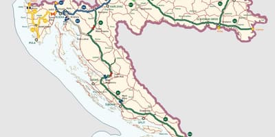 Croate autoroutes carte