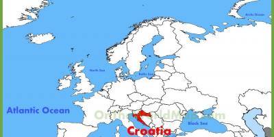La croatie emplacement sur la carte du monde