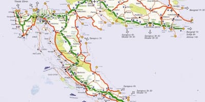 Carte de la croatie voyage sur la route