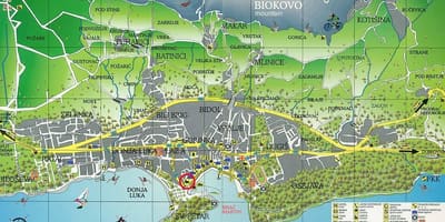 La carte de makarska, croatie