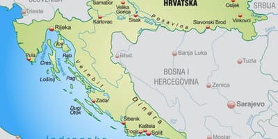 Le nord de la croatie carte