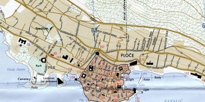 La carte de rijeka, croatie