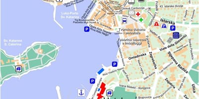 Carte de rovinj, croatie