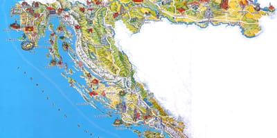 La croatie attractions de la carte